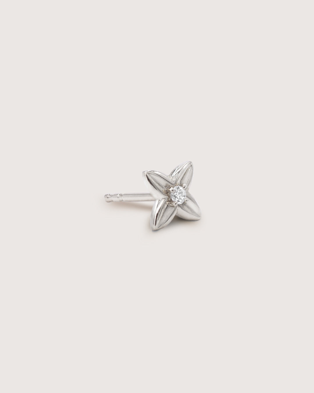 The Flora Stud White Gold