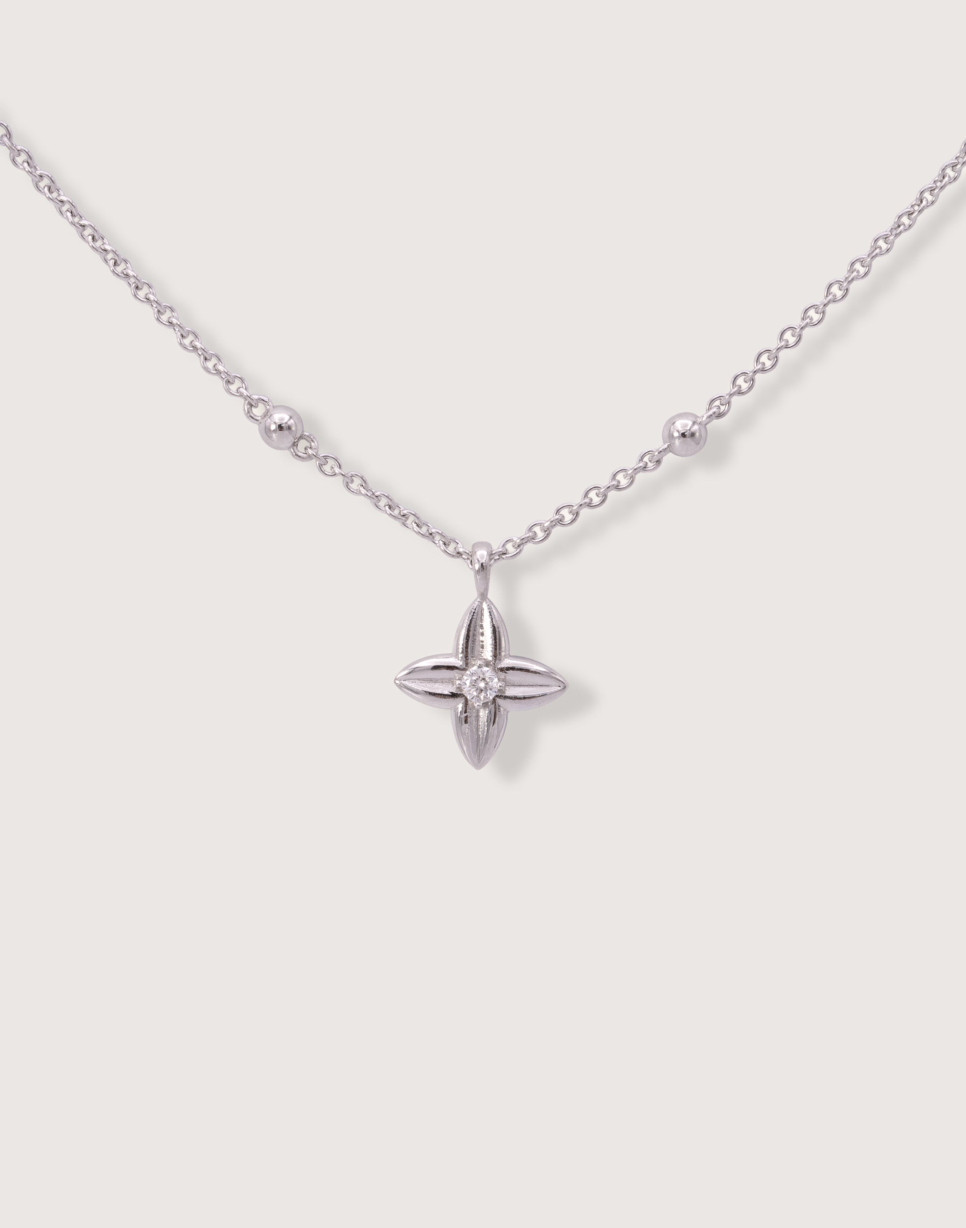 The Flora Necklace White Gold