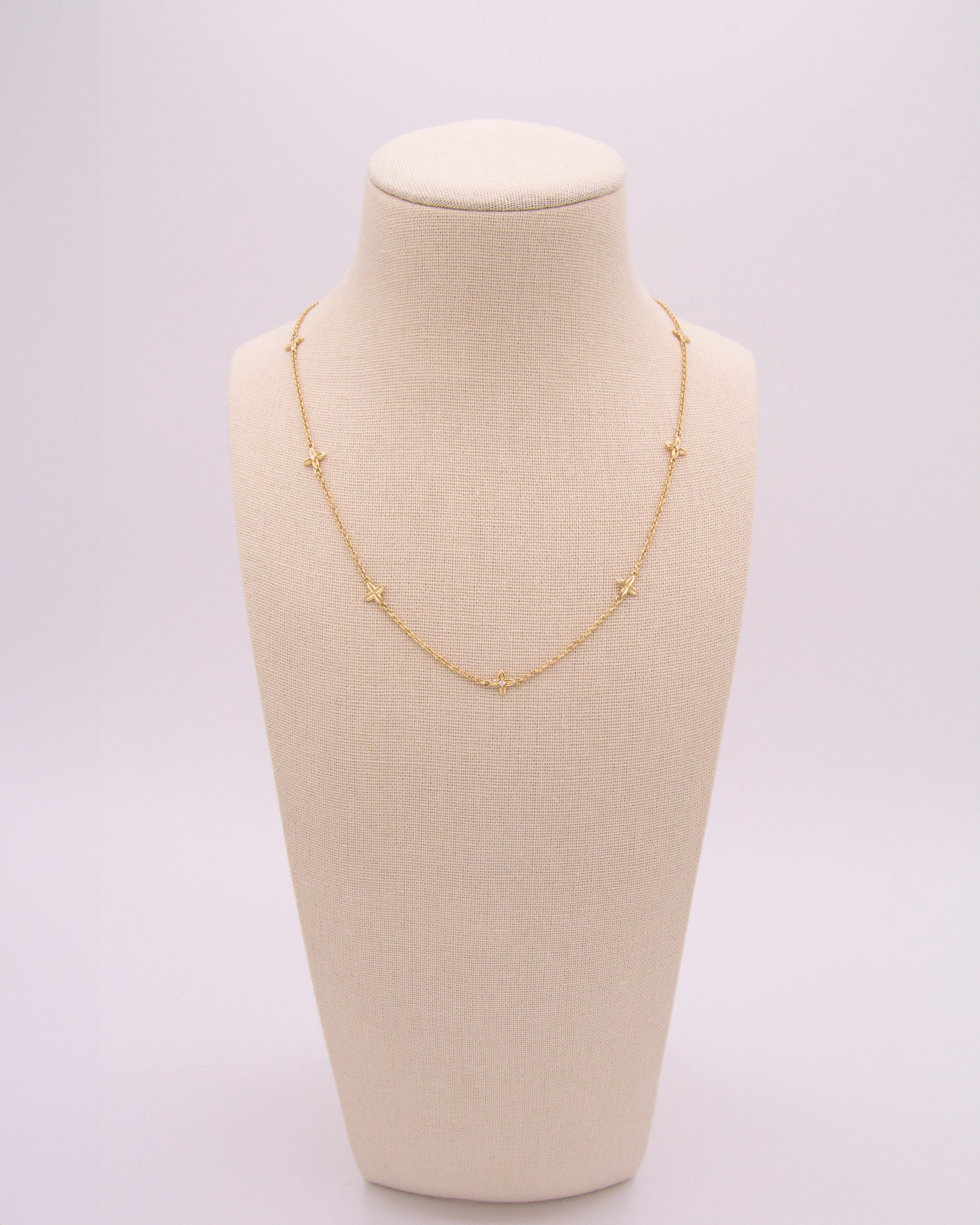 The Flora Station Necklace Gold