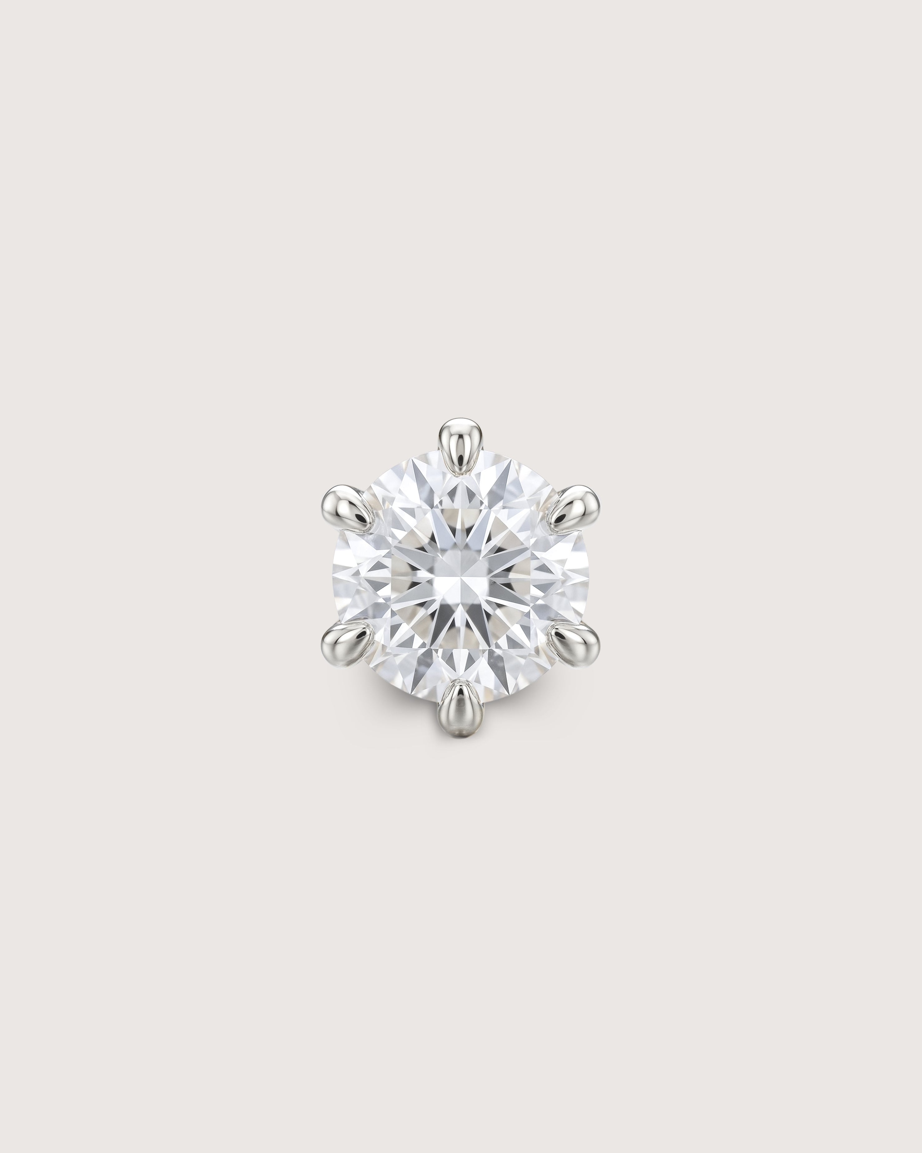 The Solitaire Diamond Stud White Gold