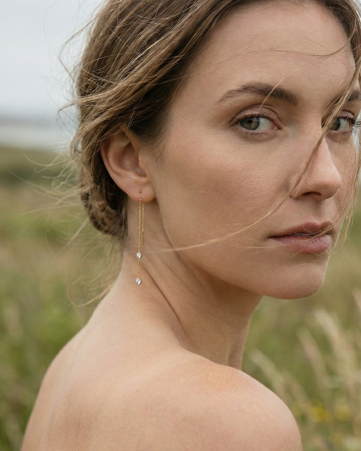 The Diamond Threader Earring Gold