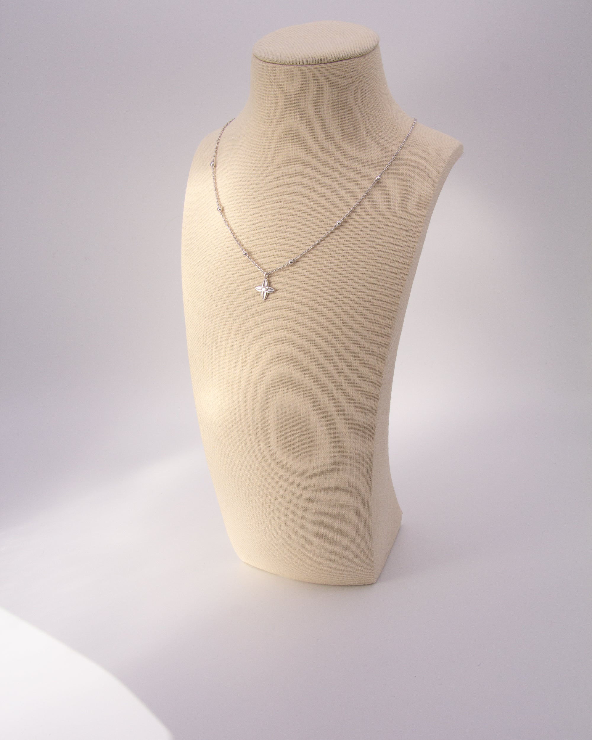The Flora Necklace White Gold
