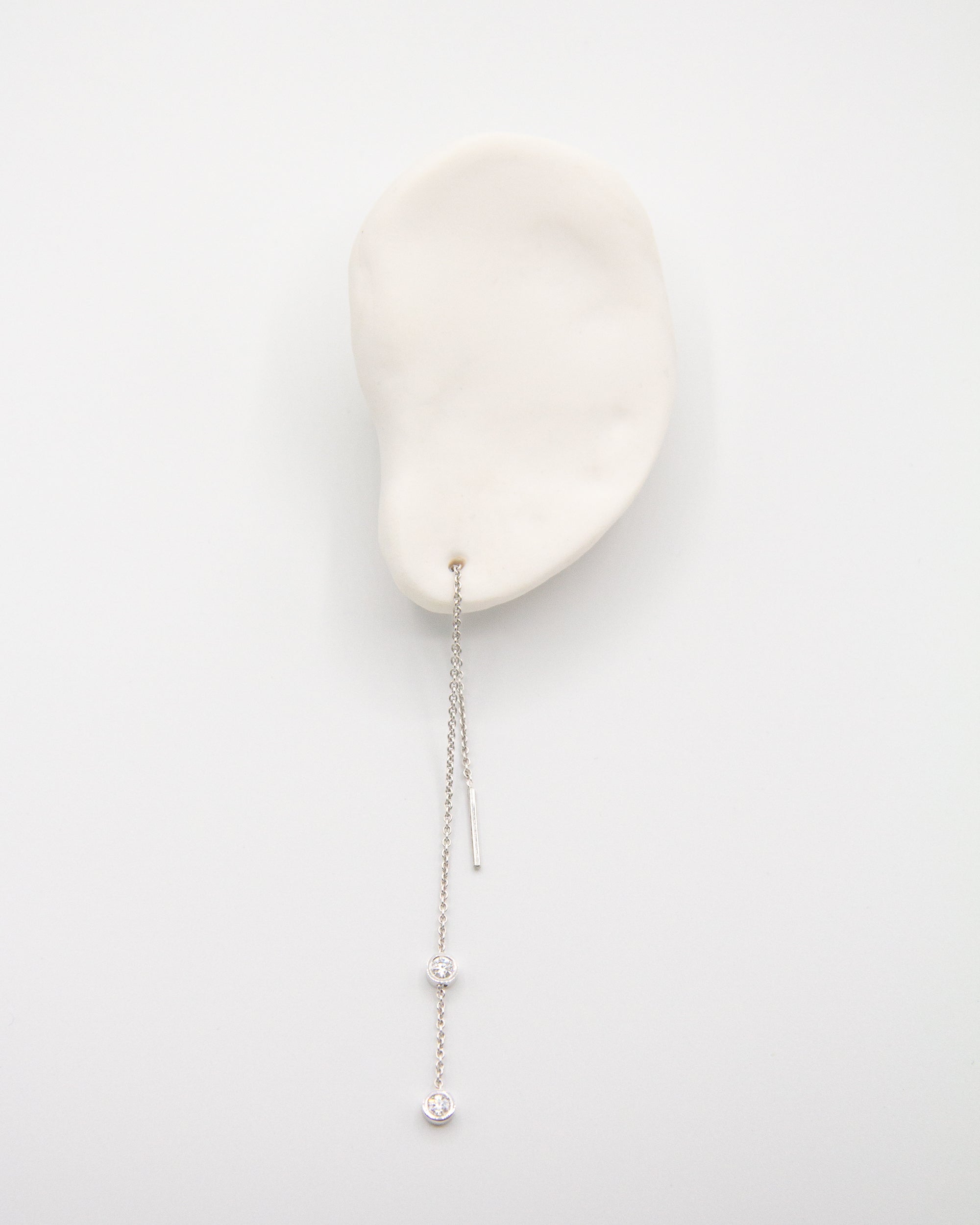 The Diamond Threader Earring White Gold