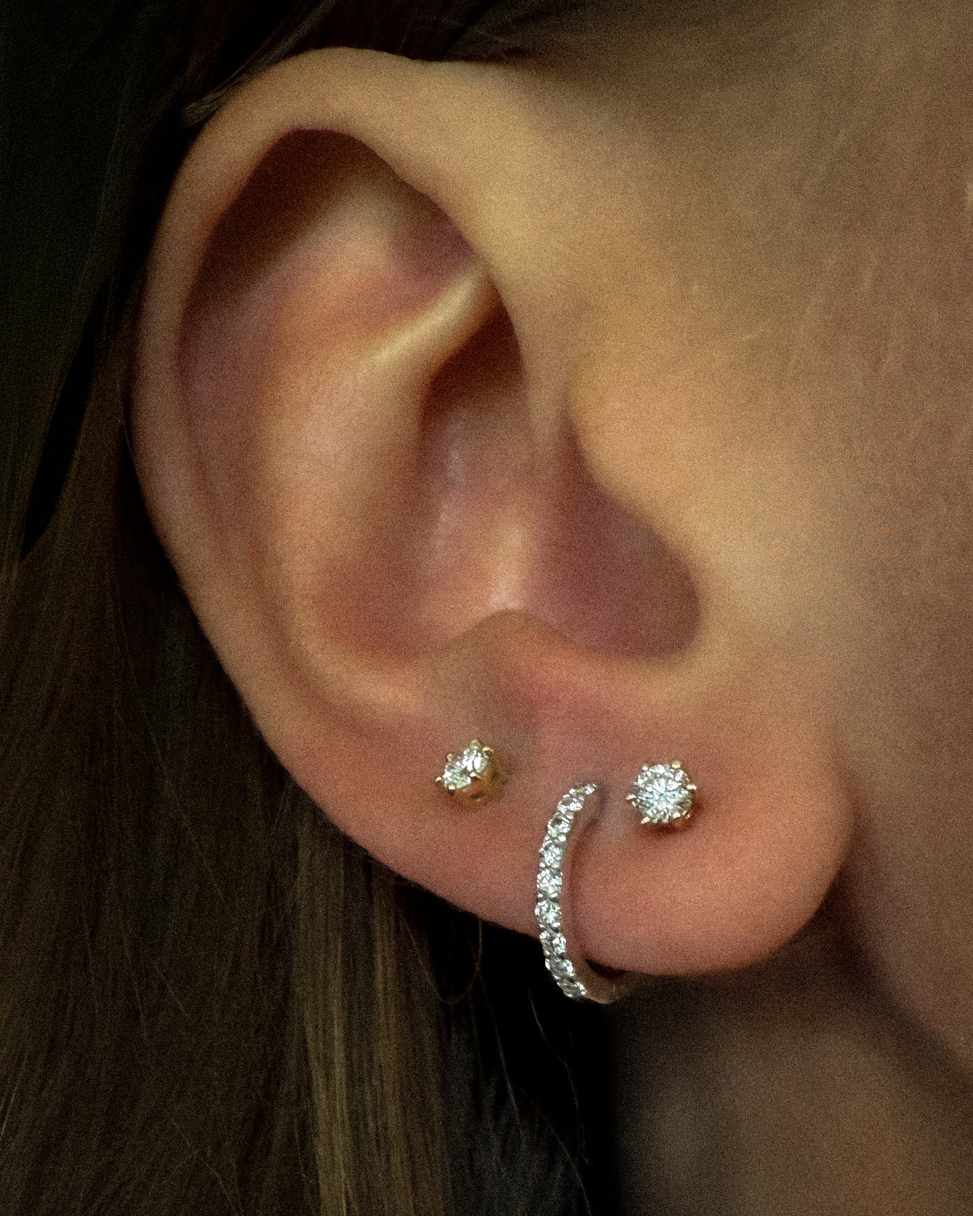 The Solitaire Diamond Stud Gold