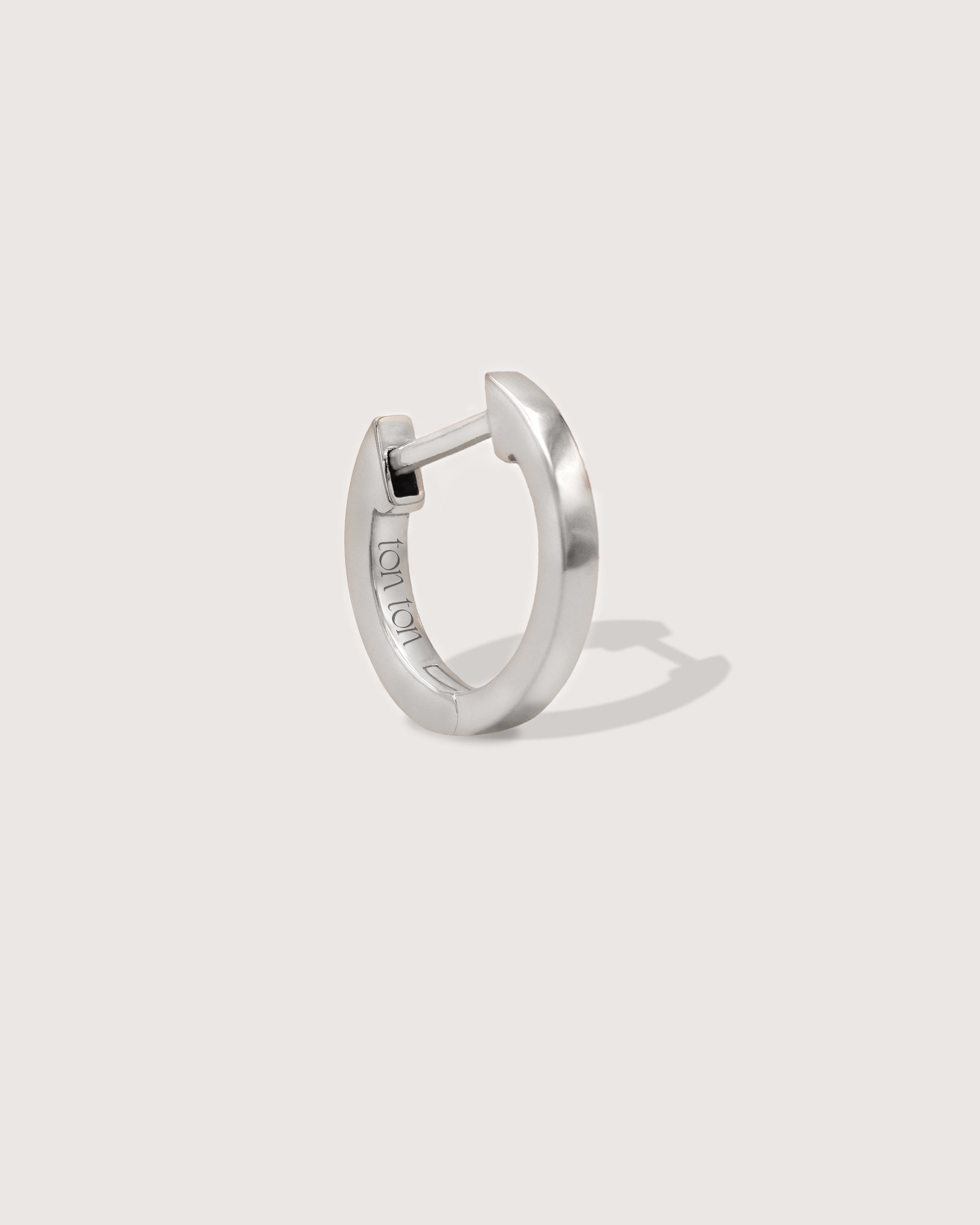 The Petite Hoop White Gold
