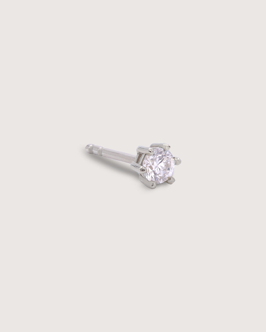 The Solitaire Diamond Stud White Gold