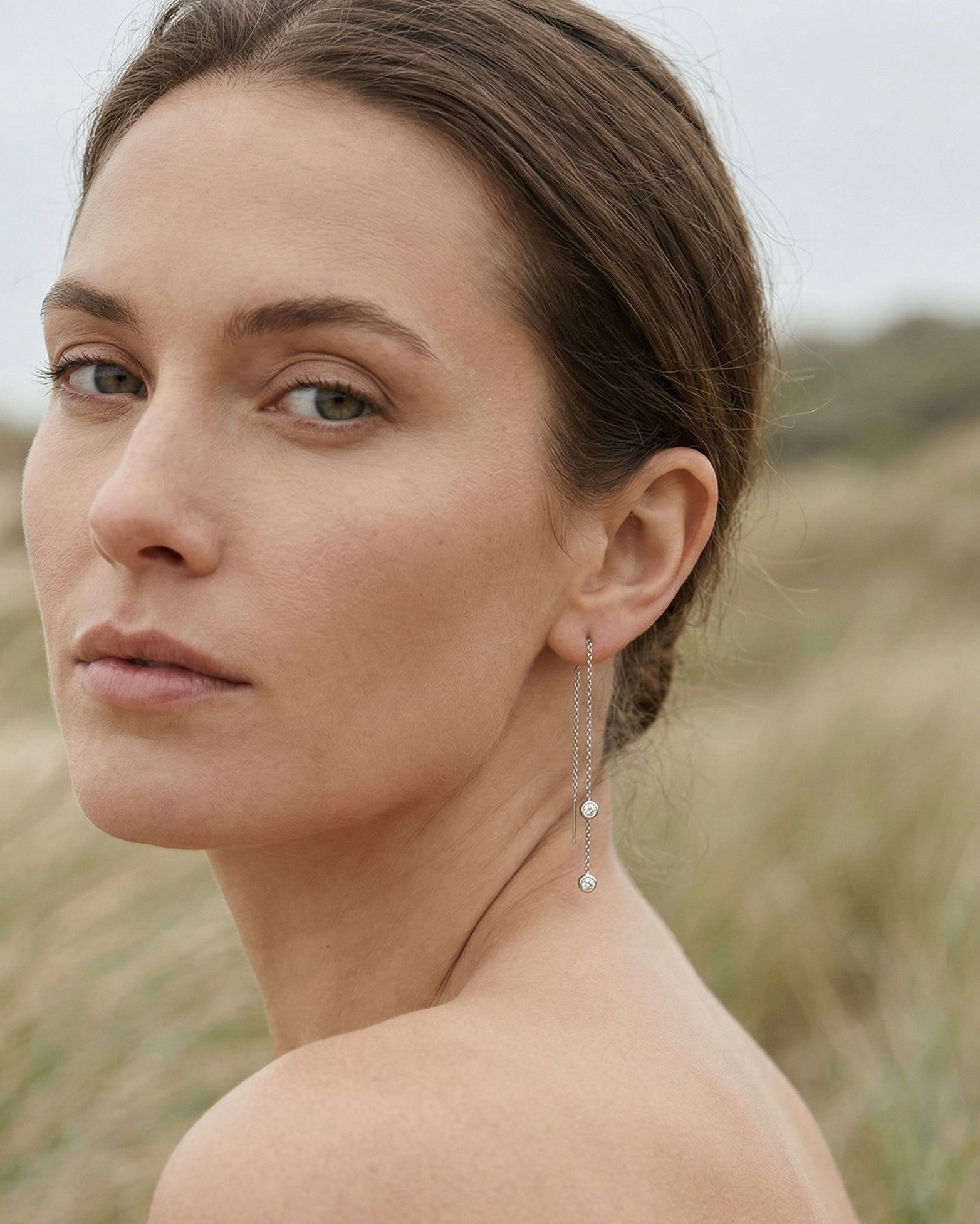 The Diamond Threader Earring White Gold