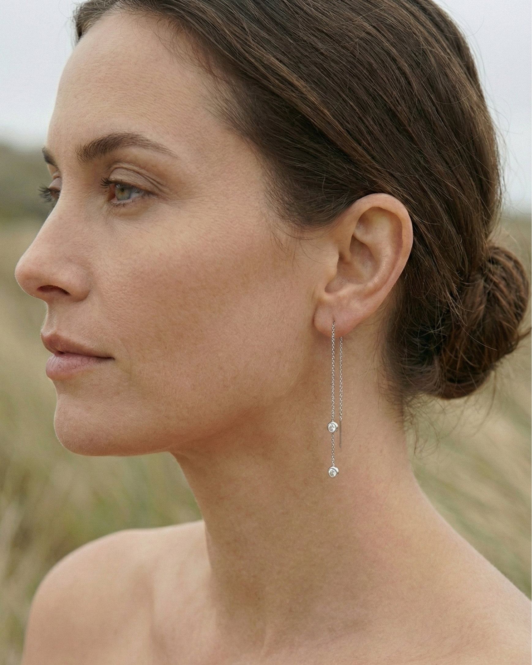 The Diamond Threader Earring White Gold