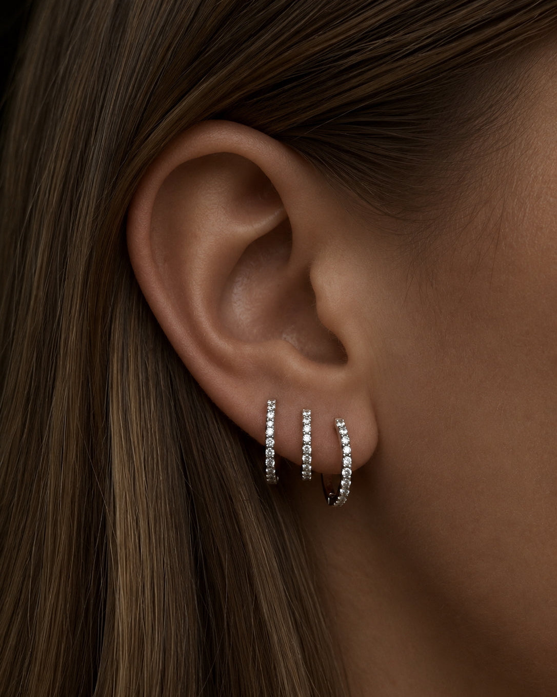 The Diamond Hoop White Gold