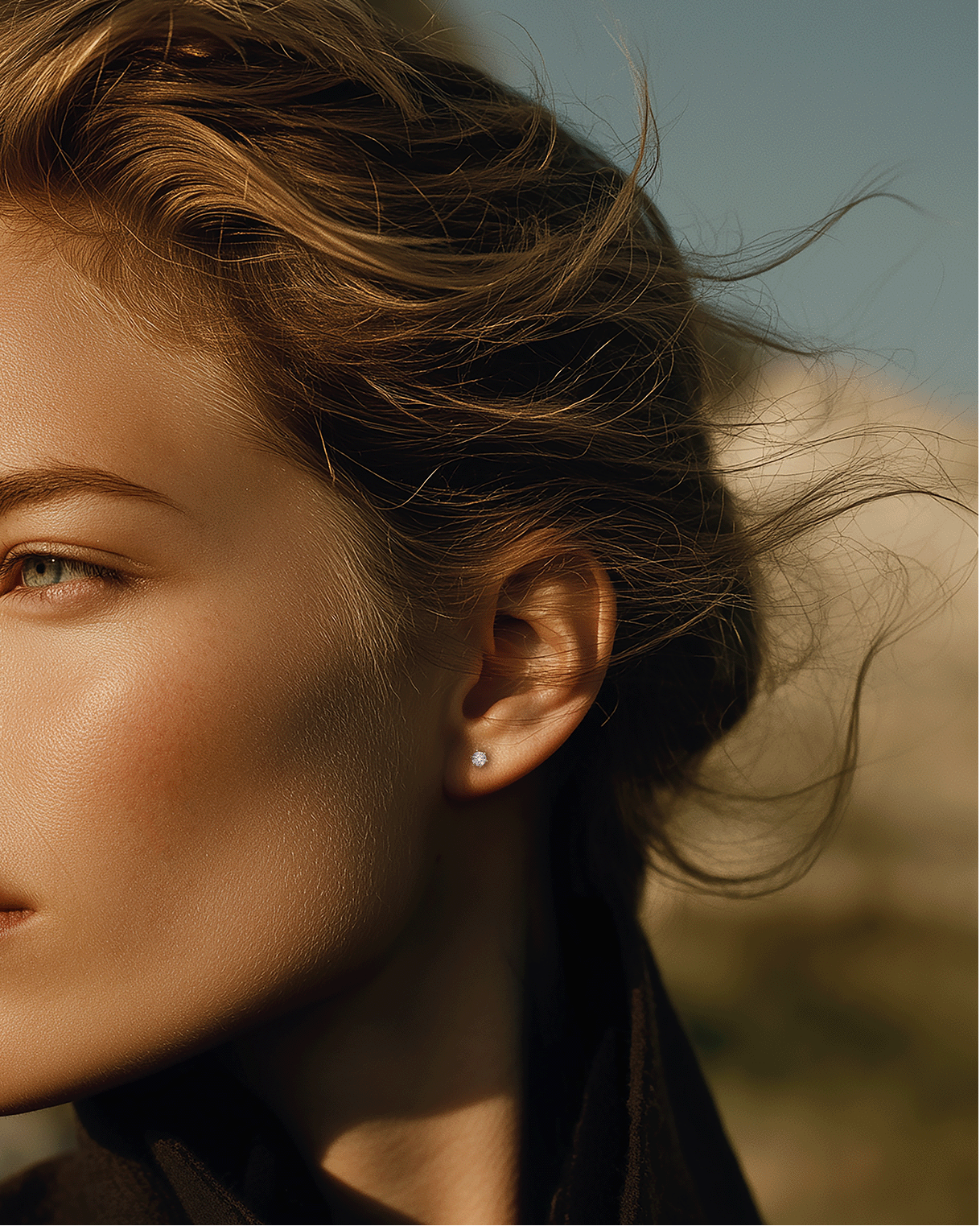 The Solitaire Diamond Stud Gold