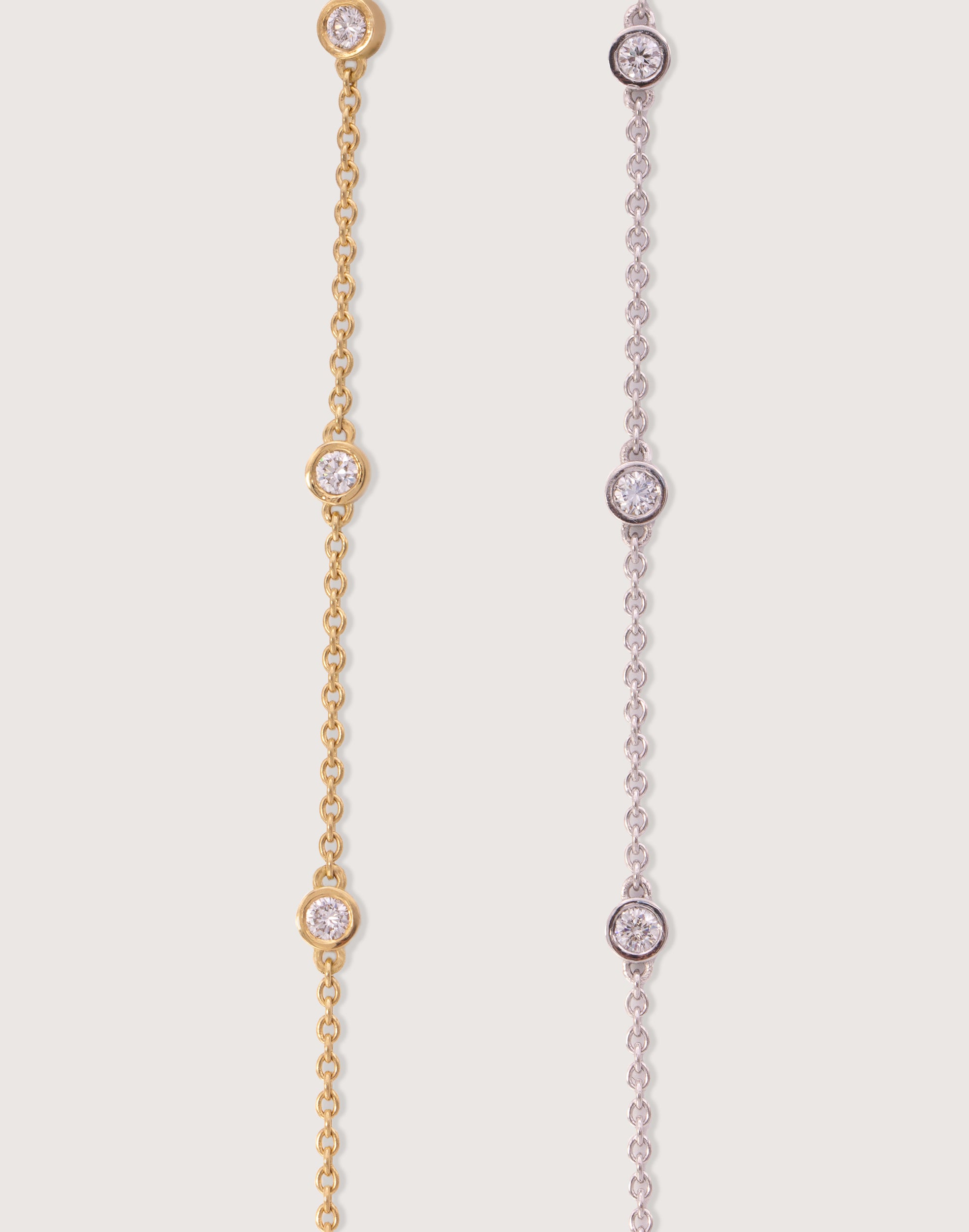 The Bezel Diamond Station Bracelet White Gold