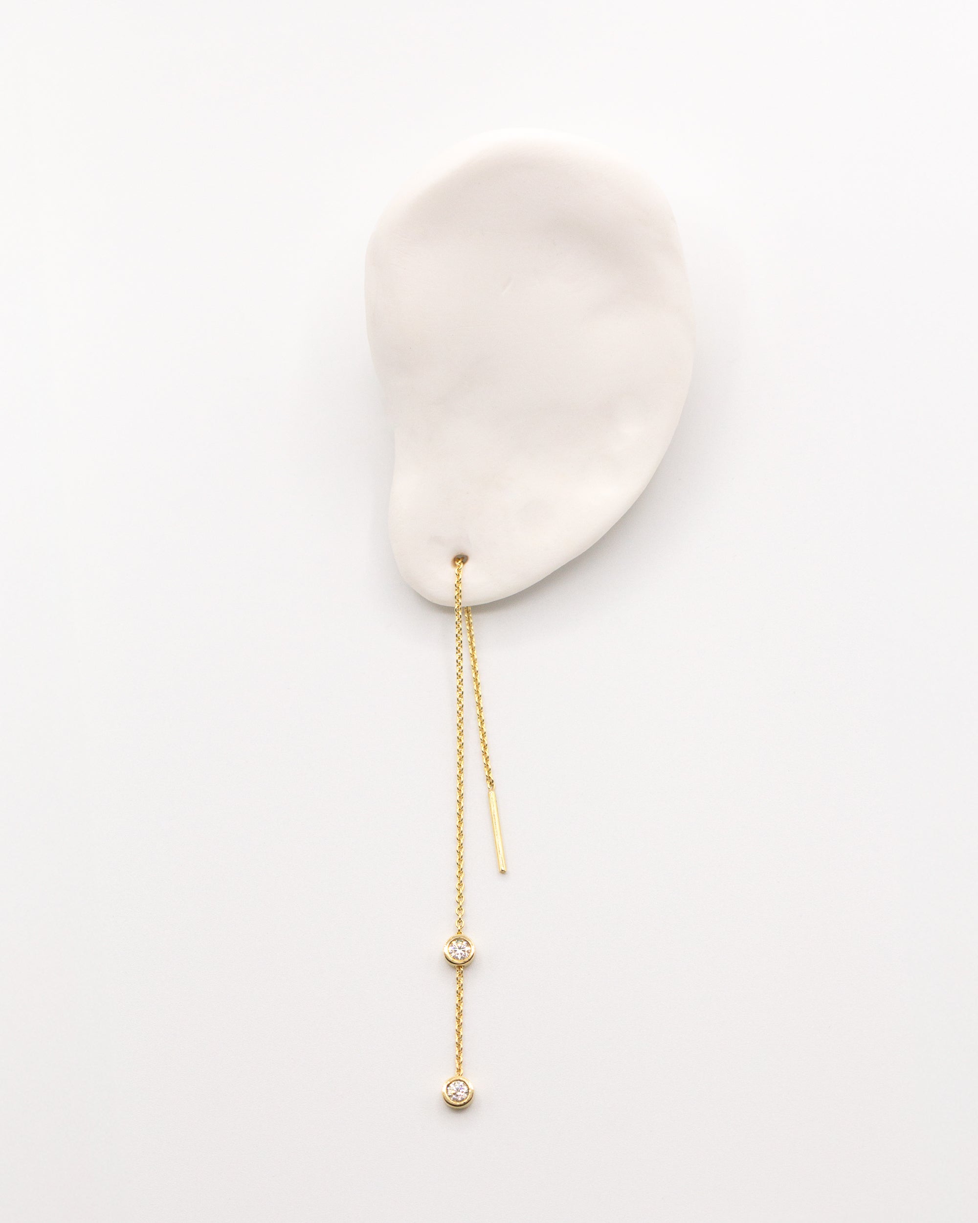 The Diamond Threader Earring Gold