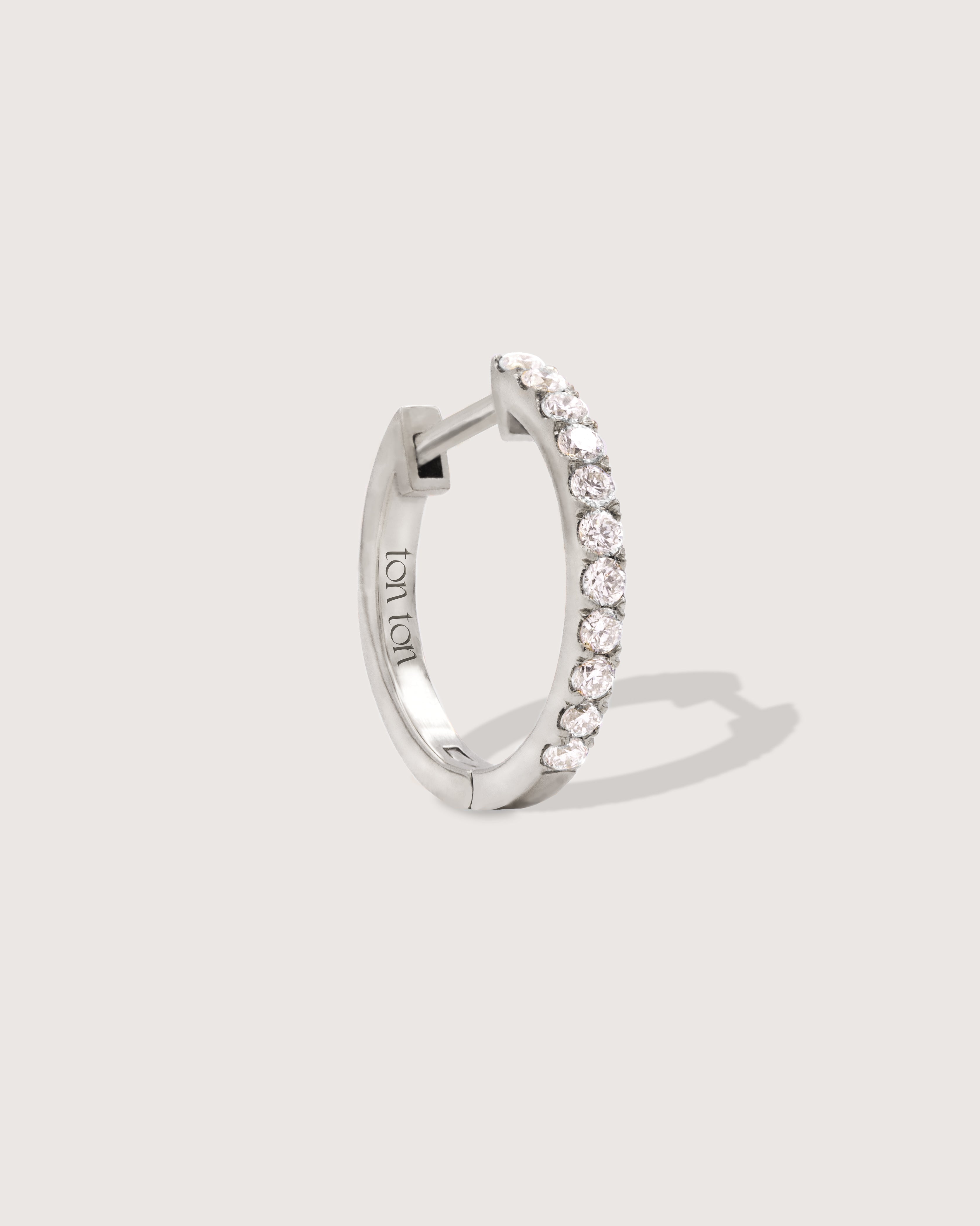 The Medium Diamond Hoop