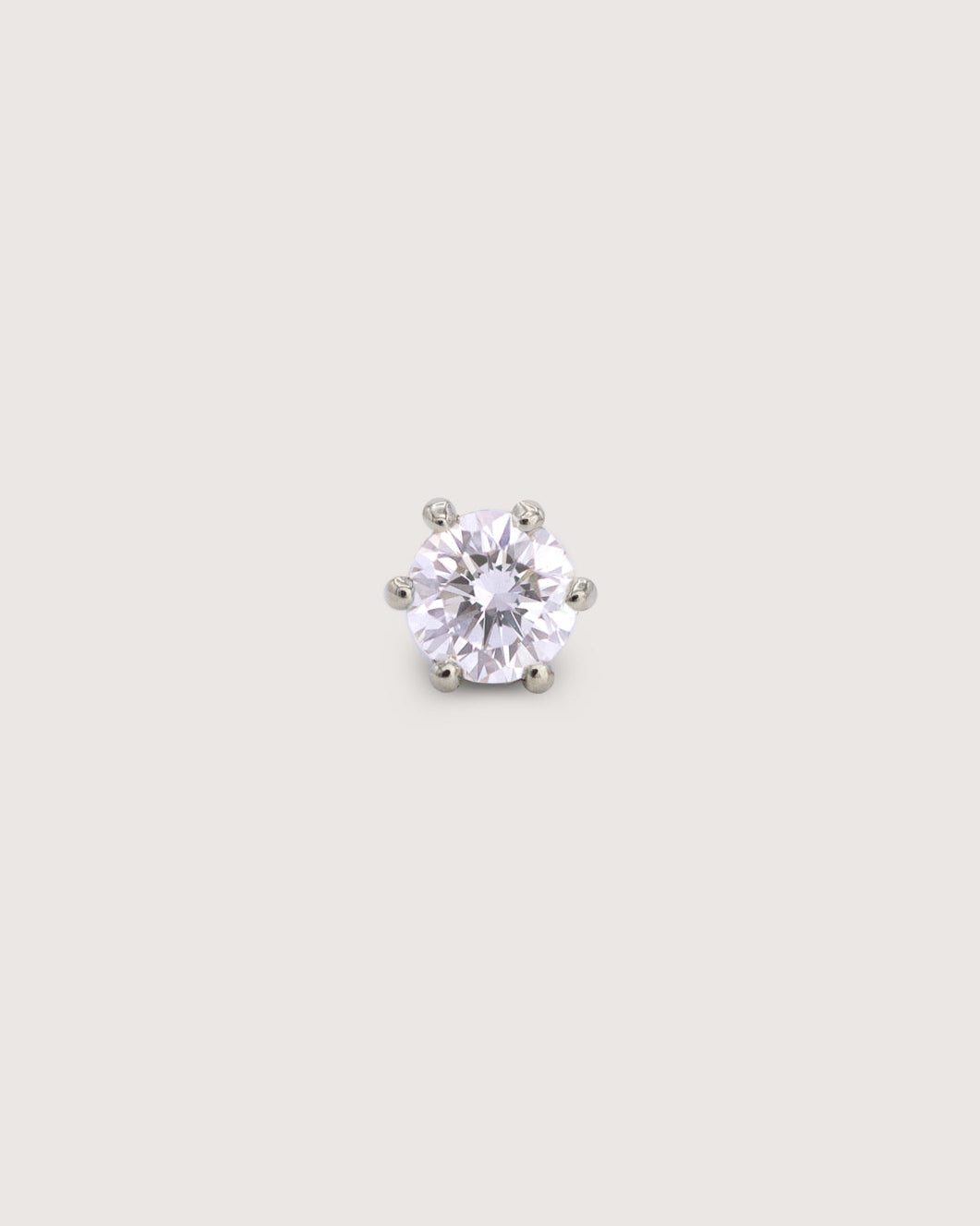 The Solitaire Diamond Stud White Gold