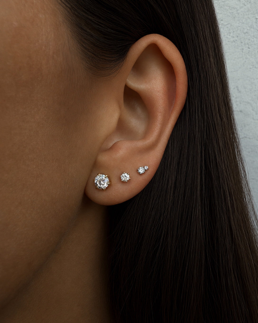 The Solitaire Diamond Stud White Gold