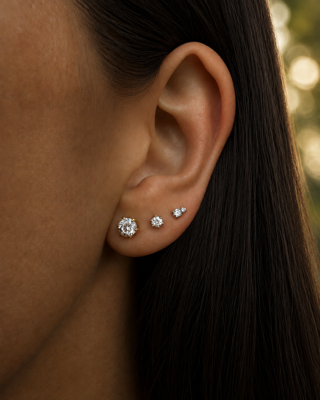 The Solitaire Diamond Stud White Gold