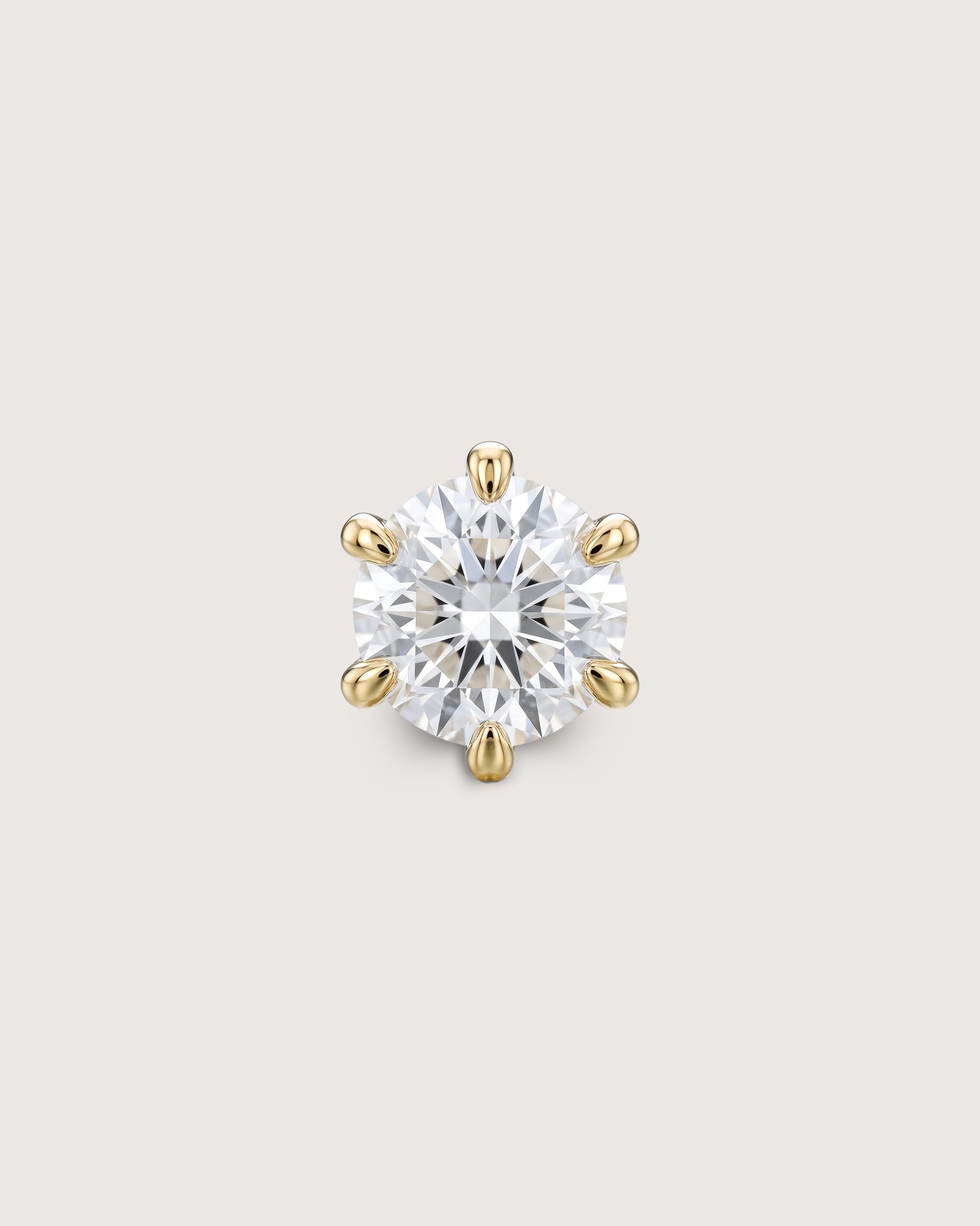 The Solitaire Diamond Stud Gold