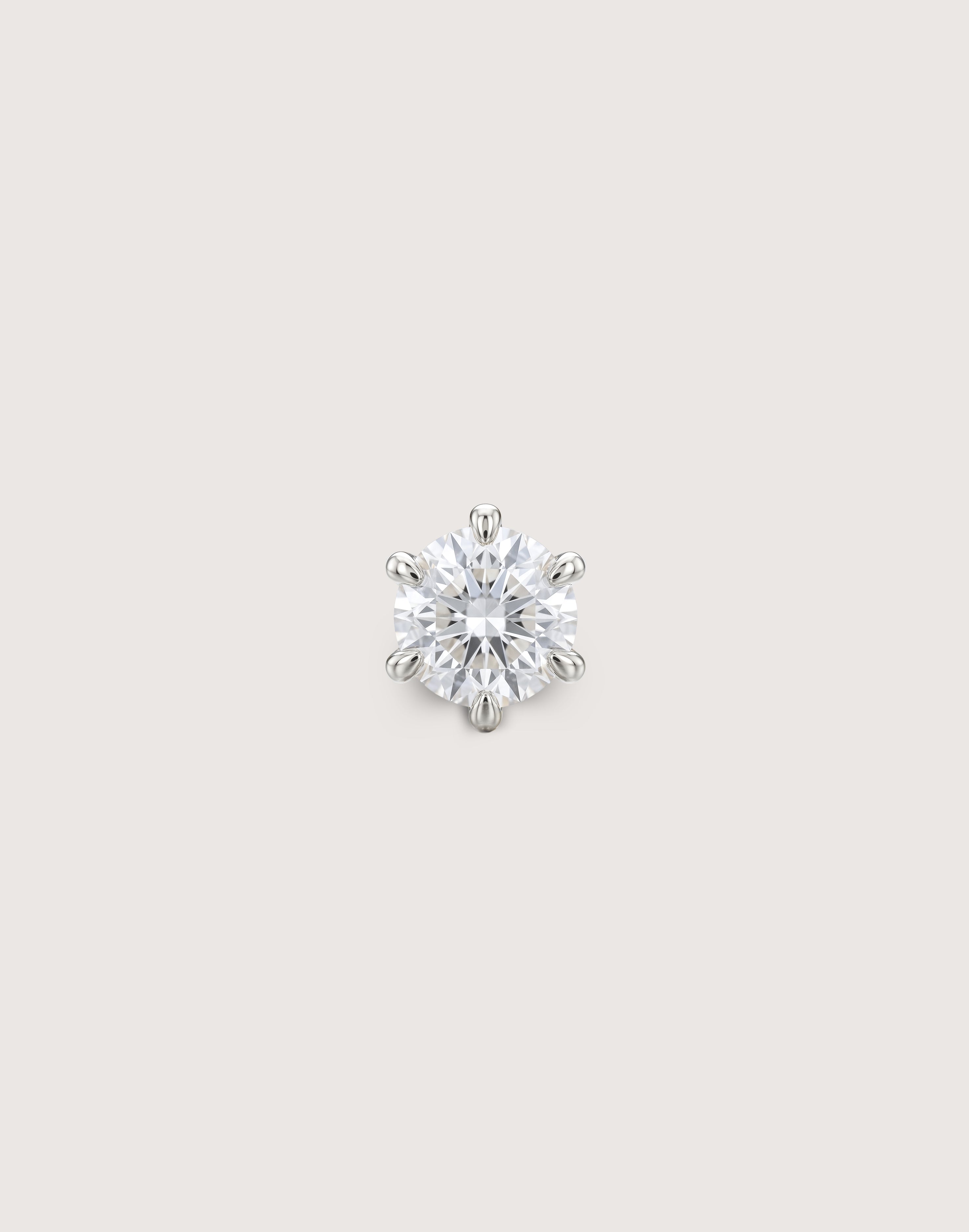 The Petite Solitaire Diamond Stud White Gold